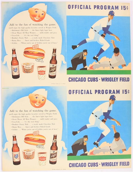 1970 Chicago Cubs Wrigley Field Scorecard Uncut Sheet