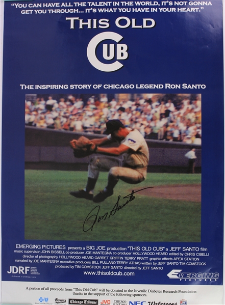 Ron Santo Chicago Cubs "This Old Cub" Signed 27x38 Poster 