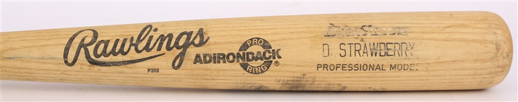 1987 Darryl Strawberry New York Mets Rawlings Adirondack Professional Model Game Used Bat (MEARS A9/Mets Employee LOA)