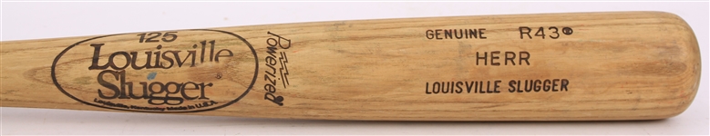 1980-83 Tom Herr St. Louis Cardinals Louisville Slugger Professional Model Game Used Bat (MEARS LOA/METS Employee LOA)