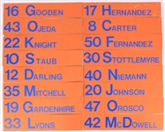 1986 New York Mets Spring Training Locker Room Name Tags - Lot of 23 w/ Gary Carter, Dwight Gooden, Keith Hernandez & More (MEARS/METS Employee LOA/METS Employee LOA) World Series Season