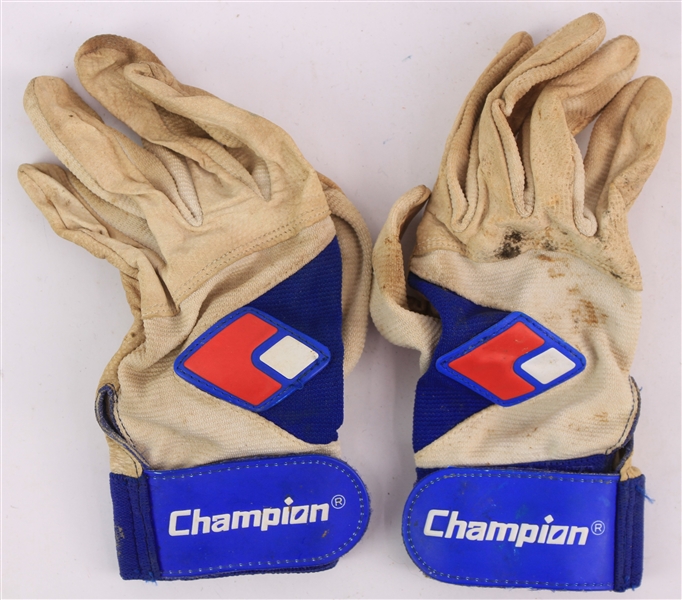 1994 Ryne Sandberg Chicago Cubs Game Worn Champion Batting Gloves (MEARS LOA/METS Employee LOA)