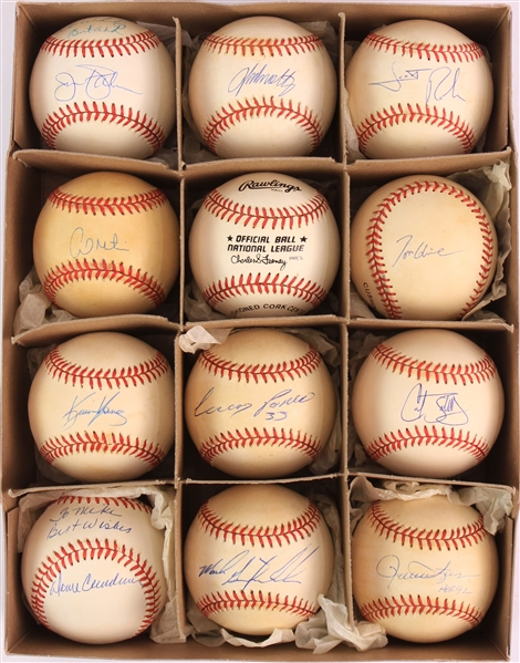 1980s-1990s Signed Baseball Collection - Lot of 12 w/ Jim Palmer, John Smoltz, Tom Glavine, Rollie Fingers & More (JSA/METS Employee LOA)