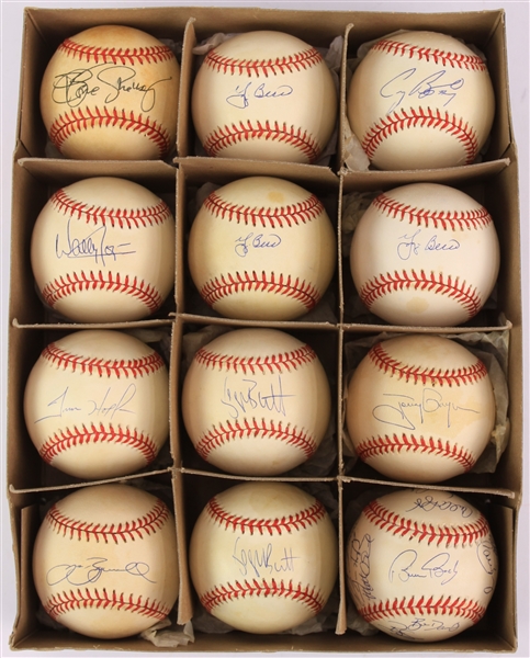 1980s-2000s Signed Baseball Collection - Lot of 12 w/ Yogi Berra, George Brett, Tony Gwynn, Jeff Bagwell & More (JSA/METS Employee LOA)
