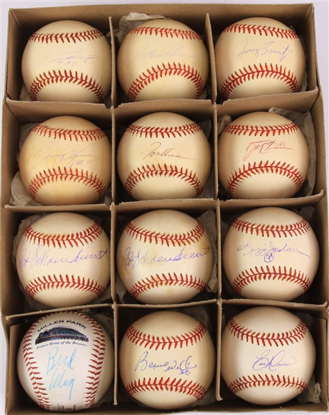 1990s-2000s Signed Baseball Collection - Lot of 12 w/ Reggie Jackson, Vladimir Guerrero, Bernie Williams, Eric Davis & More (JSA/METS Employee LOA)