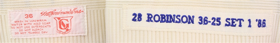 1986 Bill Robinson New York Mets Game Worn Home Uniform Pants (MEARS LOA/METS Employee LOA)