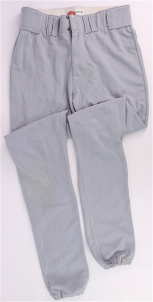 1998 Mark McGwire St. Louis Cardinals Game Worn Road Uniform Pants (MEARS LOA/METS Employee LOA) "Ripped Passing Through Cincinnati" 