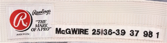 1998 Mark McGwire St. Louis Cardinals Game Worn Road Uniform Pants (MEARS LOA/METS Employee LOA) Ripped Passing Through Cincinnati 