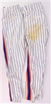 1987-88 New York Mets Game Worn Home Uniform Pants - Lot of 2 w/ Darryl Strawberry & Dave Magadan (MEARS LOA/METS Employee LOA)
