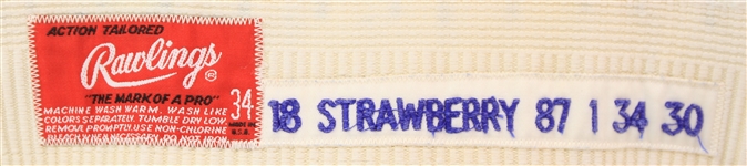 1987-88 New York Mets Game Worn Home Uniform Pants - Lot of 2 w/ Darryl Strawberry & Dave Magadan (MEARS LOA/METS Employee LOA)