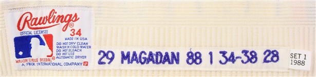 1987-88 New York Mets Game Worn Home Uniform Pants - Lot of 2 w/ Darryl Strawberry & Dave Magadan (MEARS LOA/METS Employee LOA)