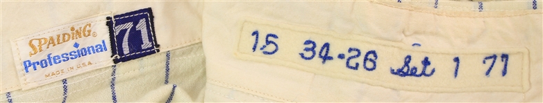 1971 Jerry Grote New York Mets Game Worn Home Uniform Pants (MEARS LOA/METS Employee LOA)
