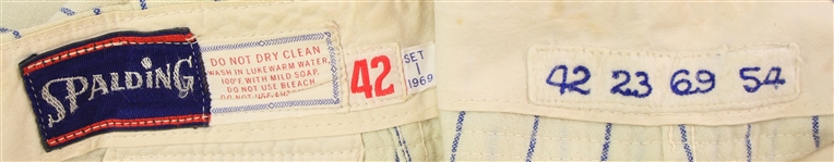 1969 Rube Walker New York Mets Game Worn Home Uniform Pants (MEARS LOA/METS Employee LOA) World Series Season