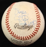 1993-94 Bill Murray Cyndi Lauper John Murray Signed ONL White Baseball (JSA LOA/METS Employee LOA)