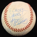 1993-94 Bill Murray Cyndi Lauper John Murray Signed ONL White Baseball (JSA LOA/METS Employee LOA)