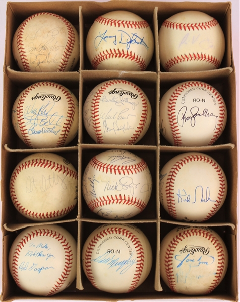 1980s-90s Signed Baseball Collection - Lot of 12 w/ Lenny Dykstra, Andre Dawson, Ryne Sandberg & More (JSA/METS Employee LOA)