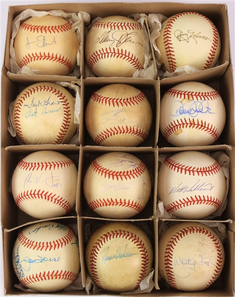 1980s-2000s Signed Baseball Collection - Lot of 12 w/ Derek Jeter, Whitey Ford, Matt Williams & More (JSA/METS Employee LOA)