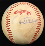 1986 New York Mets Boston Red Sox Shea Stadium World Series Game Used OWS Ueberroth Baseball Signed by Jesse Orosco & More (MEARS LOA/JSA/METS Employee LOA)