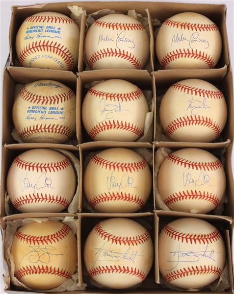 1980s-90s Signed Baseball Collection - Lot of 12 w/ Larry Walker, Andruw Jones, Dante Bichette & More (JSA/MEARS LOA/METS Employee LOA)