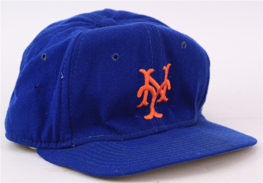 1986-89 Lenny Dykstra New York Mets Game Worn Cap (MEARS LOA/METS Employee LOA)