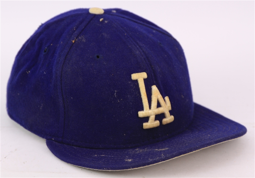 2000 Terry Adams Los Angeles Dodgers Game Worn Cap (MEARS LOA/METS Employee LOA)