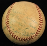 1954 (May 28) New York Giants Brooklyn Dodgers Polo Grounds Game Used ONL Giles Baseball (MEARS LOA/METS Employee LOA) 