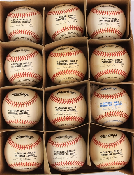 1995-99 New York Mets Shea Stadium ONL Coleman Game Used Baseballs - Lot of 11 + 1 OAL Budig (MEARS LOA/METS Employee LOA)