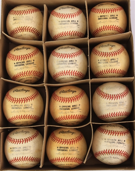 1995-99 New York Mets Shea Stadium ONL Coleman Game Used Baseballs - Lot of 12 (MEARS LOA/METS Employee LOA)