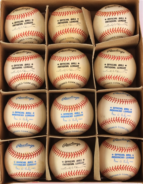 1995-99 New York Mets Shea Stadium ONL Coleman Game Used Baseballs - Lot of 7 + 5 OAL Budig Baseballs (MEARS LOA/METS Employee LOA)