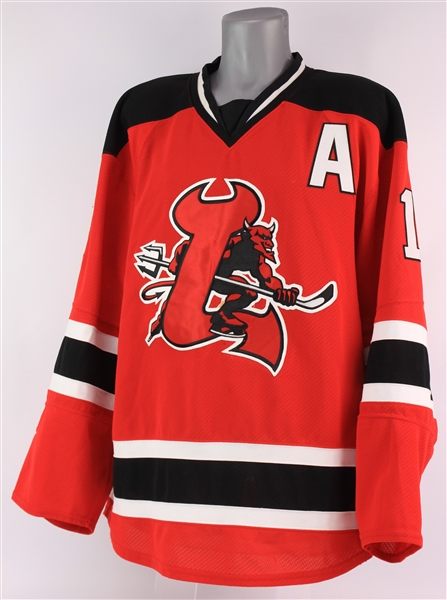 2010-12 Stephen Gionta Albany Devils Game Worn Jersey (MEARS LOA)