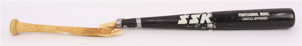 1987-89 Gregg Jefferies New York Mets SSK Professional Model Game Used Bat (MEARS LOA/Mets Employee LOA)