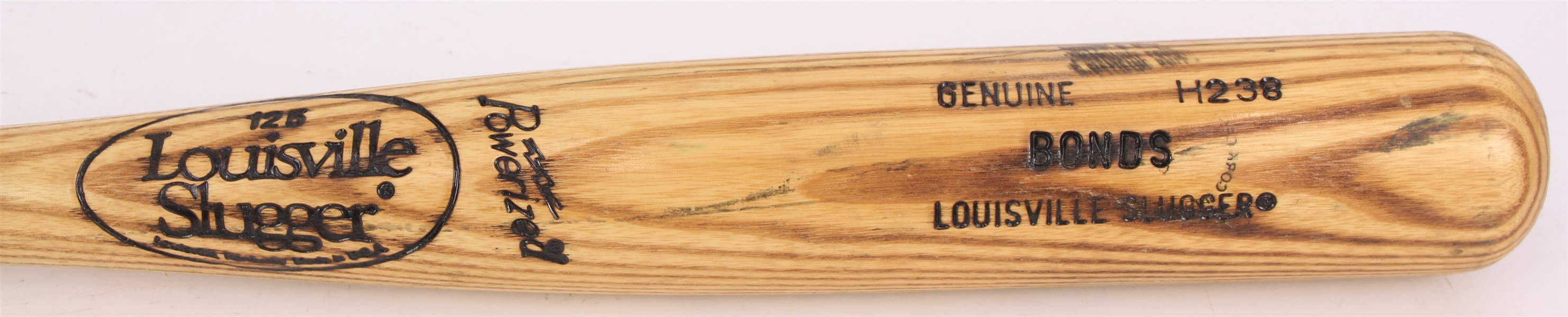 1986-89 Barry Bonds Pittsburgh Pirates Louisville Slugger Professional Model Game Used Bat (MEARS LOA/METS Employee LOA)