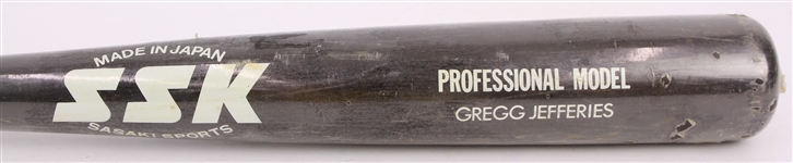 1987-89 Gregg Jefferies New York Mets SSK Professional Model Bat (MEARS LOA/METS Employee LOA)