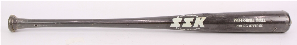 1987-89 Gregg Jefferies New York Mets SSK Professional Model Bat (MEARS LOA/METS Employee LOA)
