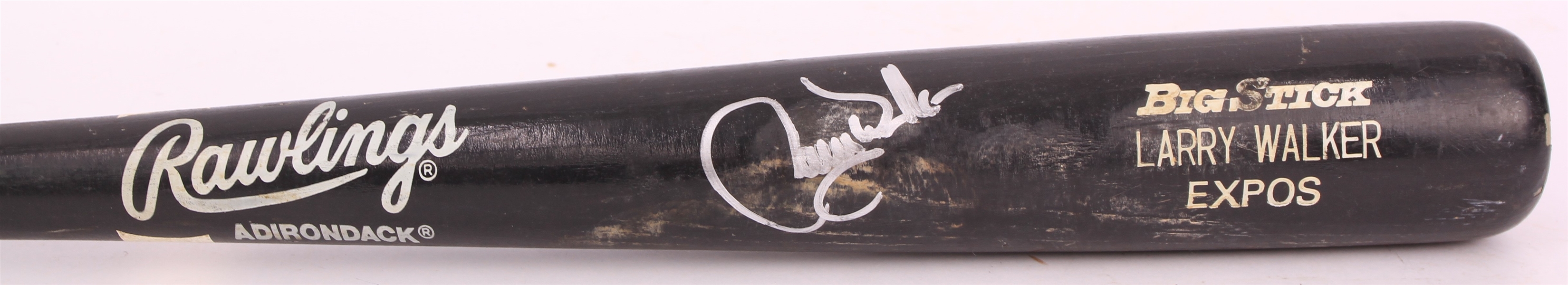 1991 Larry Walker Montreal Expos Signed Rawlings Adirondack Professional Model Game Used Bat (MEARS A8/JSA//METS Employee LOA)
