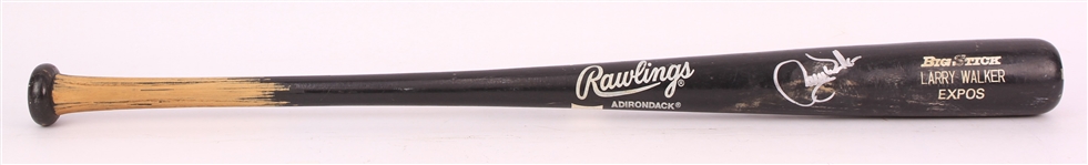 1991 Larry Walker Montreal Expos Signed Rawlings Adirondack Professional Model Game Used Bat (MEARS A8/JSA//METS Employee LOA)