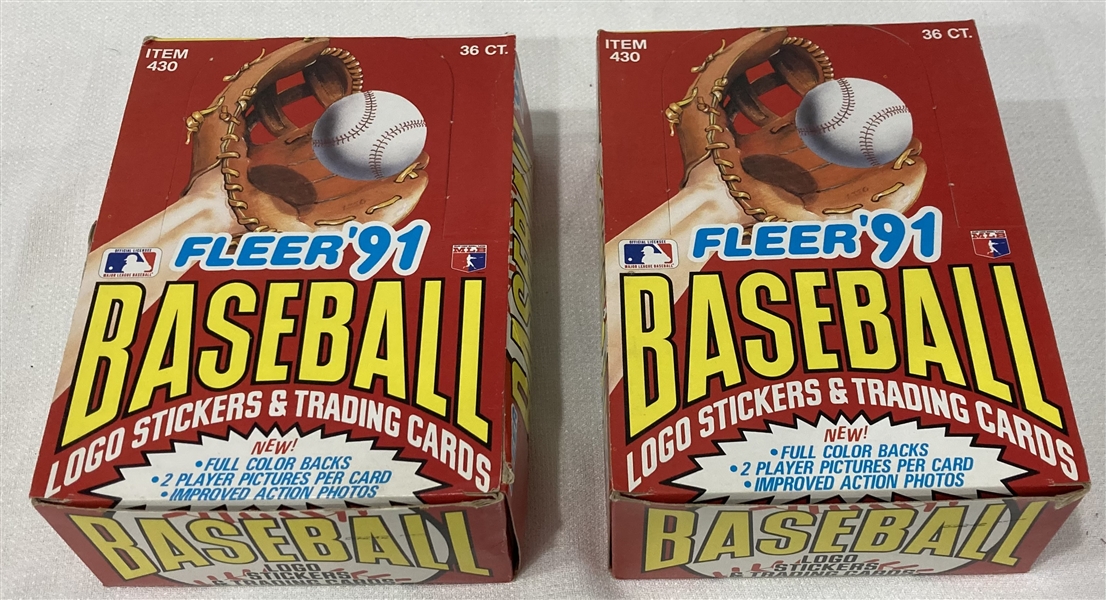 1991 Fleer Baseball Cards (Lot of 2 Boxes) 