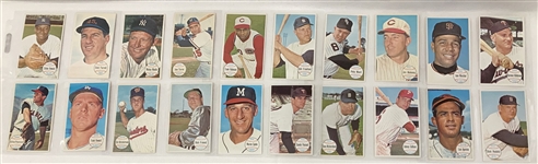1964 Topps Giants Baseball Card Set w/ 1954-55 Era Milwaukee County Stadium & Comiskey Park 8x10 Player Photos 