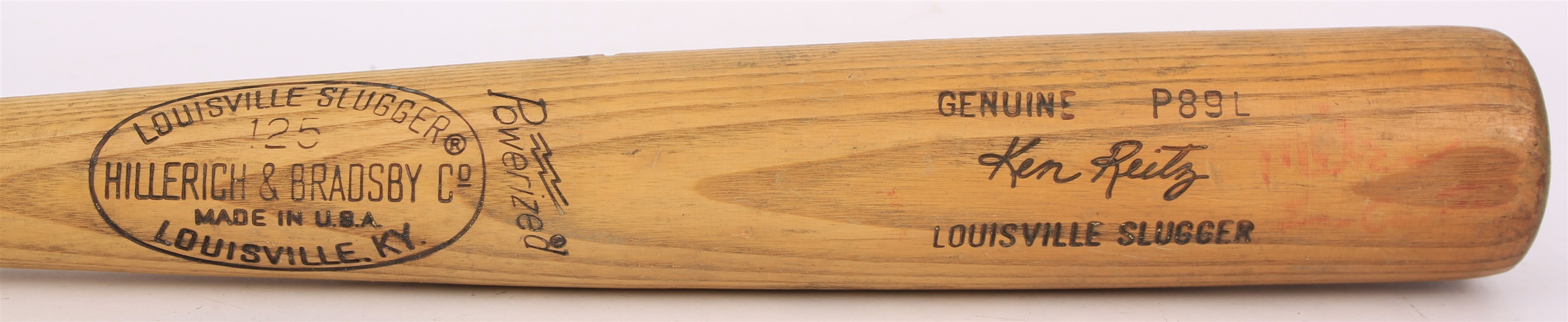 1978-79 Ken Reitz St. Louis Cardinals H&B Louisville Slugger Professional Model Game Used Bat (MEARS LOA/METS Employee LOA)