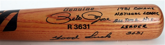1981 Pete Rose Philadelpia Phillies Signed Mizuno Professional Model Bat (MEARS A5/JSA & PSA/DNA)