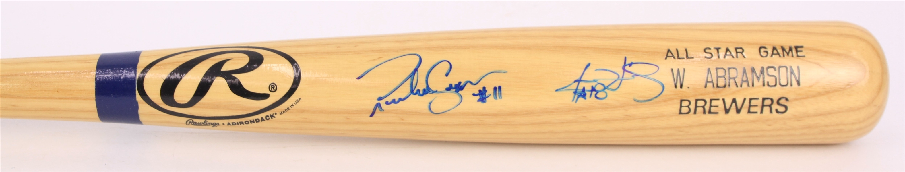 2002 Richie Sexson Jose Hernandez Milwaukee Brewers Signed Rawlings Adirondack All Star Bat (JSA)