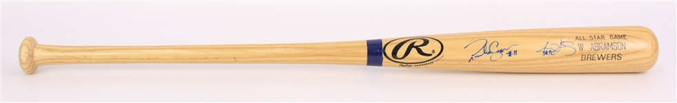 2002 Richie Sexson Jose Hernandez Milwaukee Brewers Signed Rawlings Adirondack All Star Bat (JSA)