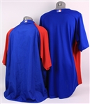 2010's Chicago Cubs Apparel Collection - Lot of 2 w/ Carlos Silva Warm Up & Blank Jersey (MEARS LOA)
