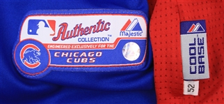 2010's Chicago Cubs Apparel Collection - Lot of 2 w/ Carlos Silva Warm Up & Blank Jersey (MEARS LOA)