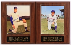 1969 Chicago Cubs Signed 12" x 15" Displays - Lot of 6 w/ Leo Durocher, Billy Williams, Randy Hundley & More (JSA)