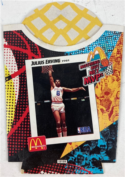 1981 Julius Erving Philadelphia 76ers McDonalds Nothing But Net MVPs French Fry Pack 