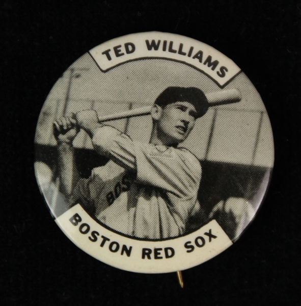 1950s Ted Williams Boston Red Sox 1.25" Pinback Button 