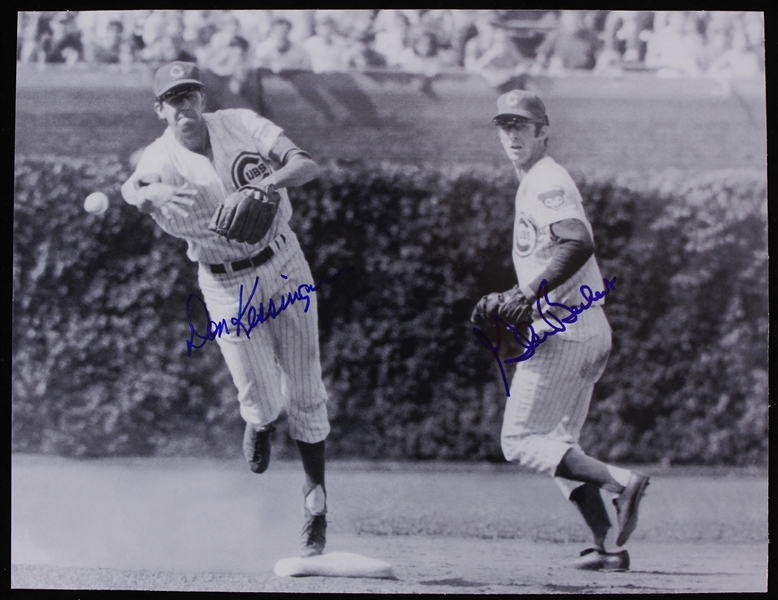 1970s Don Kessinger Glenn Bekcert Chicago Cubs Signed 11" x 14" Photo (JSA)