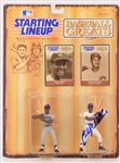 1989 Billy Williams Chicago Cubs Signed MOC Baseball Greats Staring Lineup Figures w/ Ernie Banks (JSA)