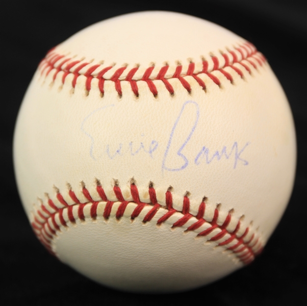 1995-99 Ernie Banks Chicago Cubs Signed ONL Coleman Baseball (JSA)